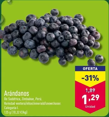 Oferta de Arándanos por 1,29€ en ALDI