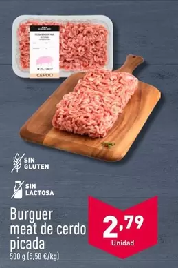 Oferta de Burguer Meat De Cerdo Picada por 2,79€ en ALDI