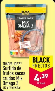 Oferta de Trader joe´s - Surtido De Frutos Secos Crudos Mix Omega 3 por 4,39€ en ALDI