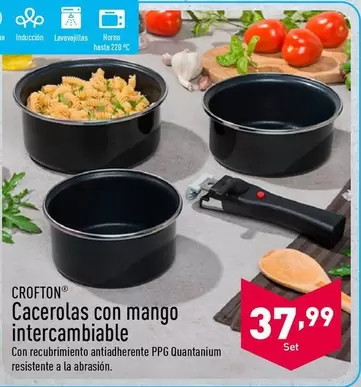 Oferta de Crofton - Cacerolas Con Mango Intercambiable por 37,99€ en ALDI