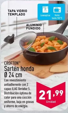 Oferta de Crofton - Sarten Honda por 21,99€ en ALDI