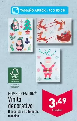 Oferta de Home Creation - Vinilo Decorativo por 3,49€ en ALDI