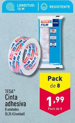 Oferta de Tesa - Cinta Adhesiva por 1,99€ en ALDI