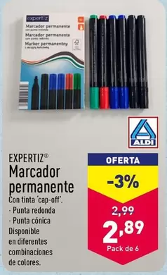 Oferta de Expertiz - Marcador Permanente por 2,89€ en ALDI