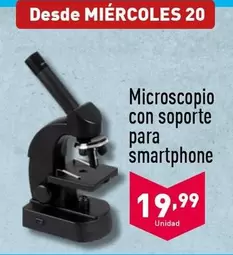 Oferta de Microscopio Con Soporte Para Smartphone por 19,99€ en ALDI