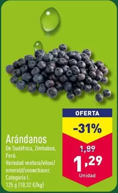 Oferta de Arandanos por 1,29€ en ALDI