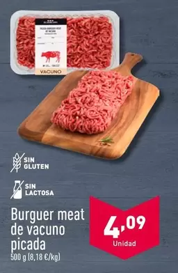 Oferta de Burguer Meat De Vacuno Picada por 4,09€ en ALDI