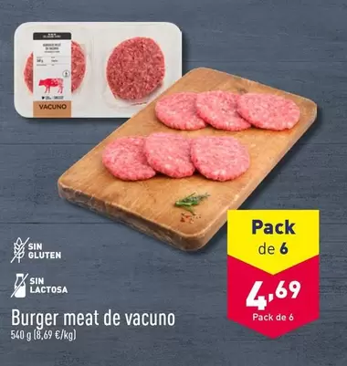 Oferta de Burger Meat De Vacuno por 4,69€ en ALDI