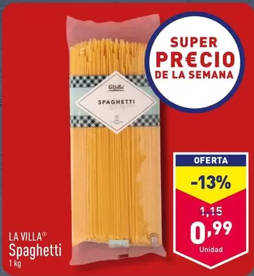 Oferta de La Villa - Spaghetti por 0,99€ en ALDI