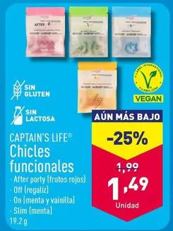 Oferta de Captain's Life - Chicles Funcionales por 1,49€ en ALDI