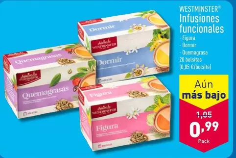 Oferta de Westminster - Infusiones Funcionales por 0,99€ en ALDI