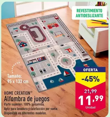 Oferta de Home Creation - Alfombra De Juegos por 11,99€ en ALDI