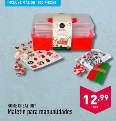 Oferta de Home Creation - Maletin Para Manualidades por 12,99€ en ALDI