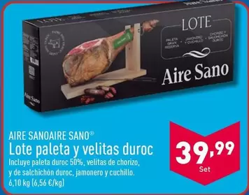 Oferta de Aire Sano - Lote Paleta Y Velitas Duroc por 39,99€ en ALDI