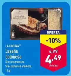 Oferta de La Cocina - Lasana Bolonesa por 4,49€ en ALDI