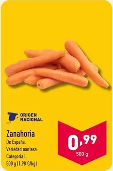 Oferta de Zanahoria por 0,99€ en ALDI