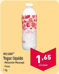 Oferta de Milsani - Yogur Líquido por 1,65€ en ALDI