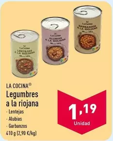 Oferta de La Cocina - Legumbres a la riojana por 1,19€ en ALDI