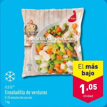 Oferta de Flete - Ensaladilla De Verduras por 1,05€ en ALDI