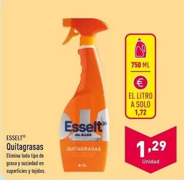 Oferta de Esselt - Quitagrasas por 1,29€ en ALDI