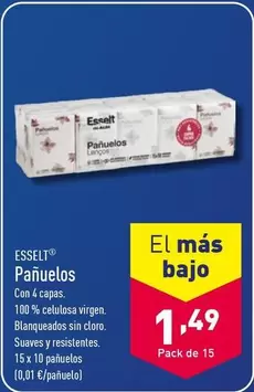 Oferta de Esselt - Panuelos por 1,49€ en ALDI