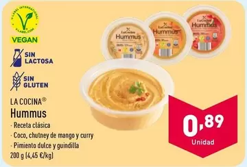 Oferta de La Cocina - Hummus por 0,89€ en ALDI