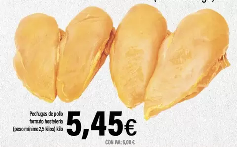 Oferta de Pechuga De Pollo Formato Hostelería por 5,45€ en Cash Ifa