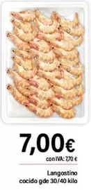 Oferta de Langostino Cocido  por 7€ en Cash Ifa