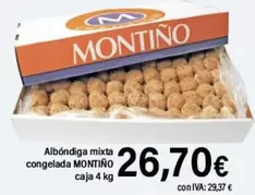 Oferta de Montiño - Albondiga Mixta Congelada por 26,7€ en Cash Ifa