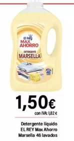 Oferta de Marsella - Detergente Líquido El Rey Max Ahorro  por 1,5€ en Cash Ifa