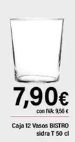 Oferta de Bistro - Caja 12 Vasos Sidra T por 7,9€ en Cash Ifa