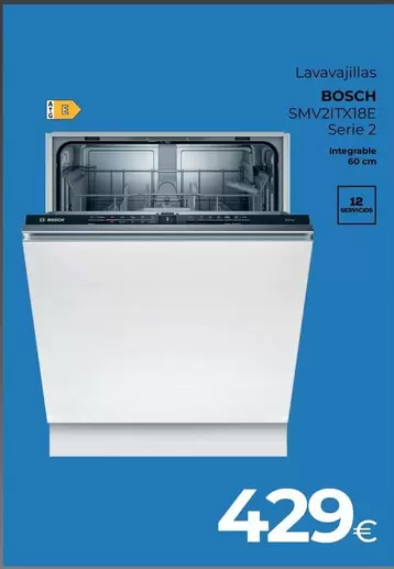 Oferta de Bosch - Lavavajillas Smv21x18e por 429€ en Tien 21