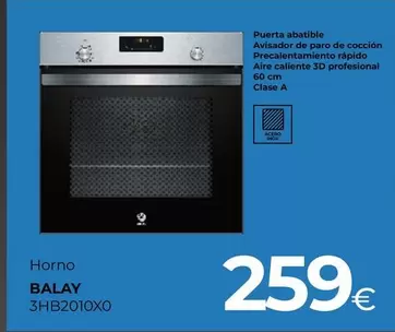 Oferta de Balay - Horno 3hb2010x0 por 259€ en Tien 21