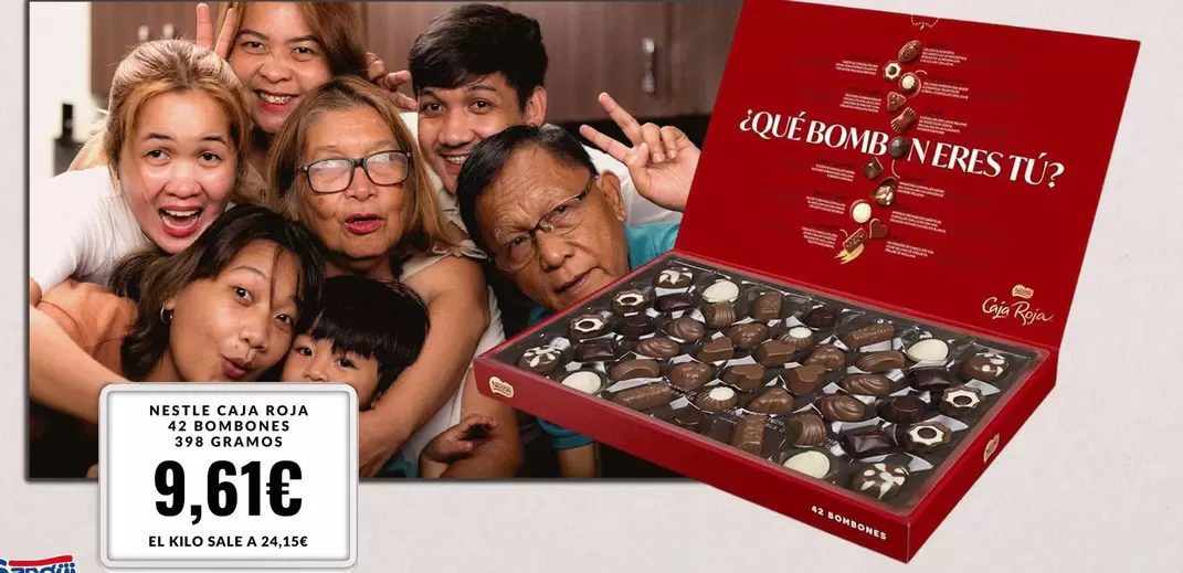 Oferta de Nestle - Caja Roja Nestle Caja Roja 42 Bombones por 9,61€ en Sangüi