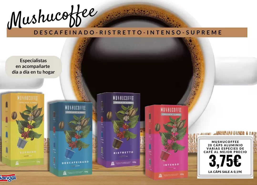 Oferta de Mushucoffee - Caps Aluminio por 3,75€ en Sangüi