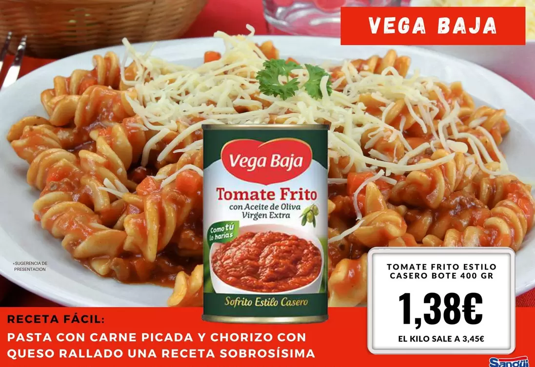 Oferta de Vega Baja - Tomate Frito Estilo Casero por 1,38€ en Sangüi