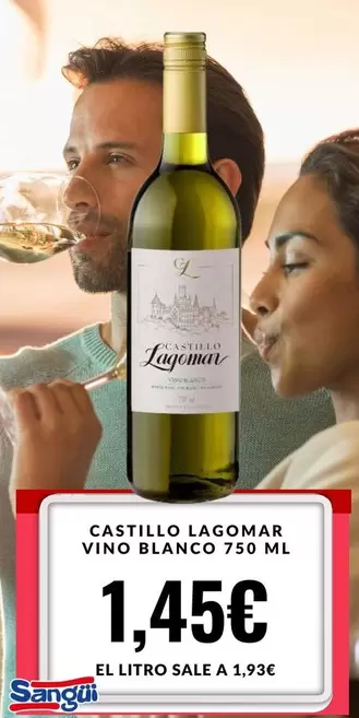 Oferta de Castillo Lagomar - Vino Blanco por 1,45€ en Sangüi