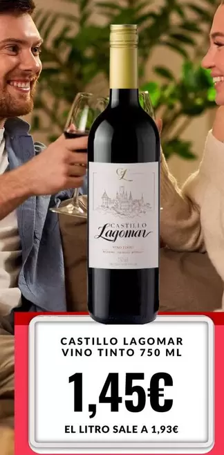 Oferta de Castillo Lagomar - Vino Tinto por 1,45€ en Sangüi