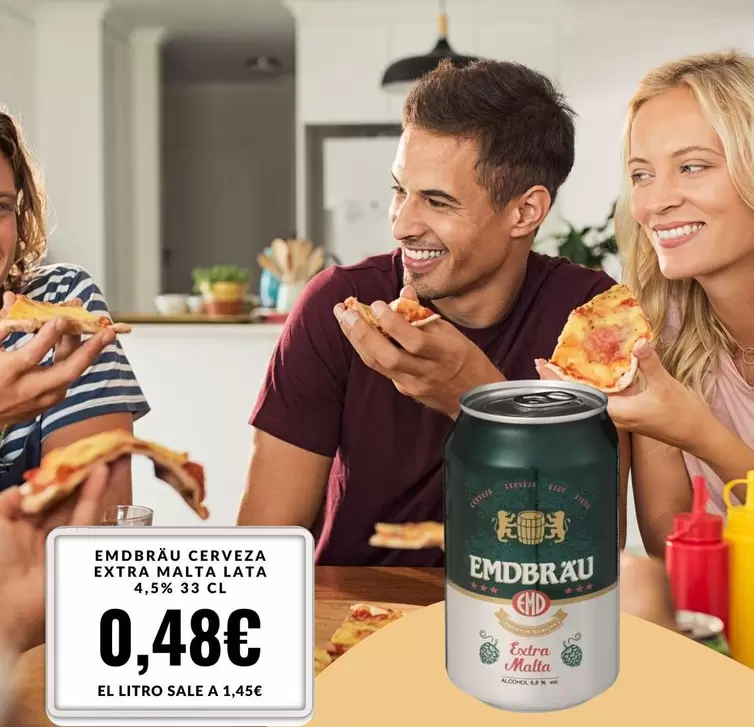 Oferta de Emdbrau - Cerveza Extra Malta Alta por 0,48€ en Sangüi