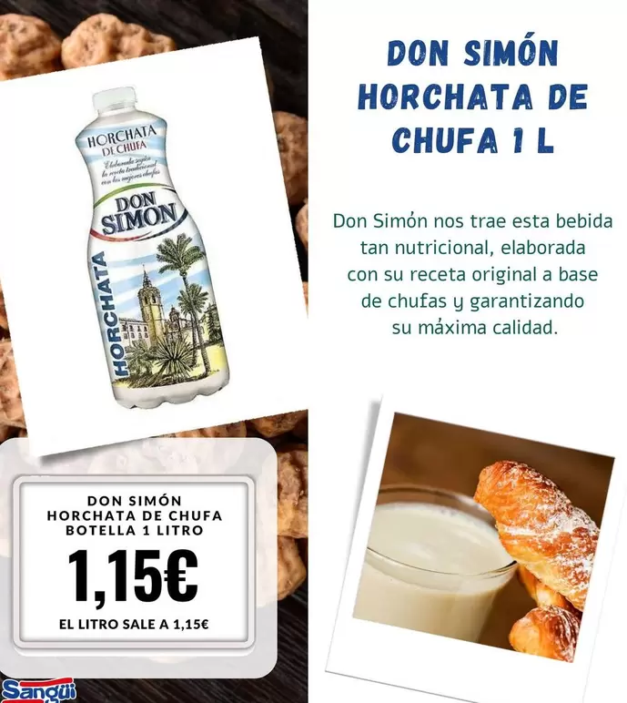 Oferta de Don Simon - Horchata De Chufa Botella por 1,15€ en Sangüi