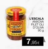 Oferta de L'Escala - Anxova Filet Oli D'Oliva por 7,95€ en Plusfresc