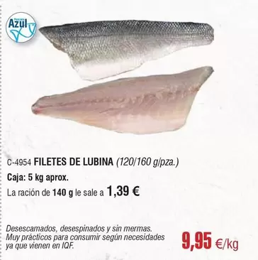 Oferta de Filetes De Lubina por 9,95€ en Abordo