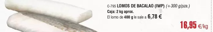 Oferta de Lomos De Bacalao por 16,95€ en Abordo