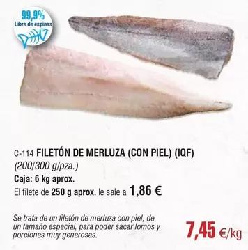 Oferta de Fileton De Merluza por 7,45€ en Abordo