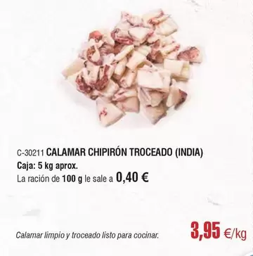 Oferta de Calamar Chipiron Troceado por 3,95€ en Abordo