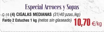 Oferta de Especial Arroces Y Sopas por 10,7€ en Abordo