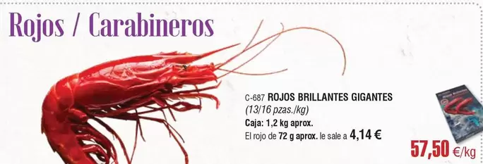 Oferta de Rojos / Carabineros por 57,5€ en Abordo