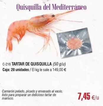 Oferta de Tartar De Quisquilla por 7,45€ en Abordo