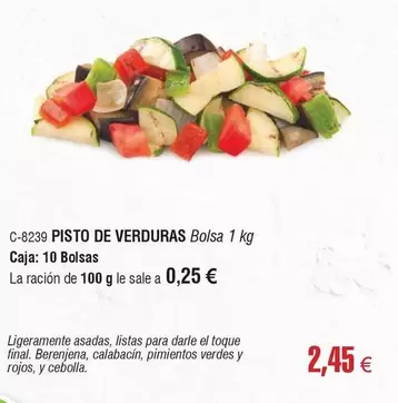 Oferta de Pisto De Verduras por 2,45€ en Abordo