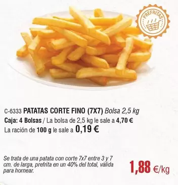 Oferta de Total - Patatas Corte Fino por 1,88€ en Abordo